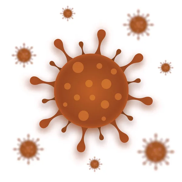 Coronavirus 2019 Ncov Icon Human Virus Isolated White Background — Stock Vector