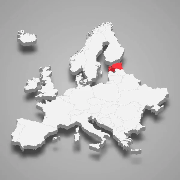 Estonia Lokalizacja Kraju Europie Mapa Izometryczna — Wektor stockowy