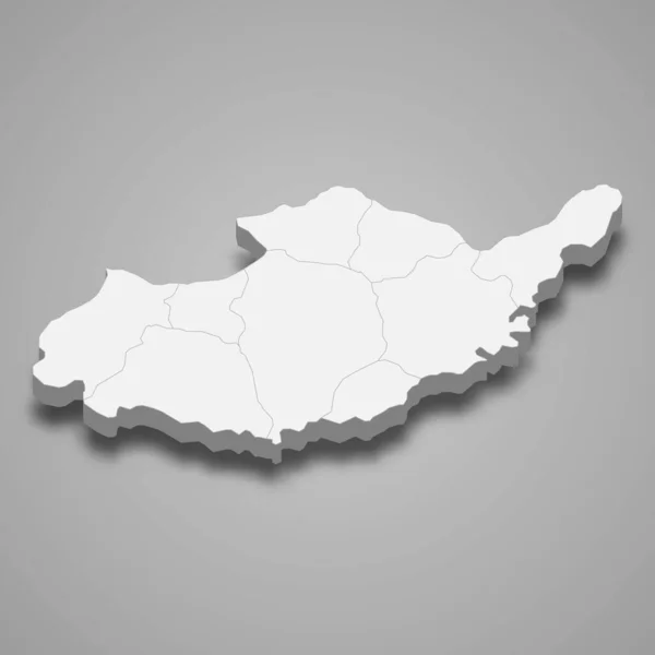 Mapa Isométrico Adiyaman Una Provincia Turquía Vector Ilustración — Vector de stock