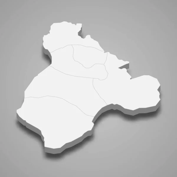 Izometrická Mapa Ardahánu Provincie Turecko Vektorová Ilustrace — Stockový vektor