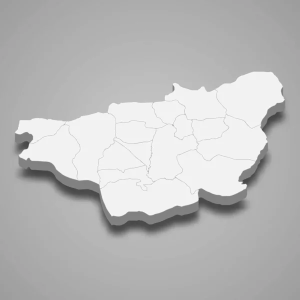 Isometrische Kaart Van Diyarbakir Een Provincie Van Turkije Vector Illustratie — Stockvector
