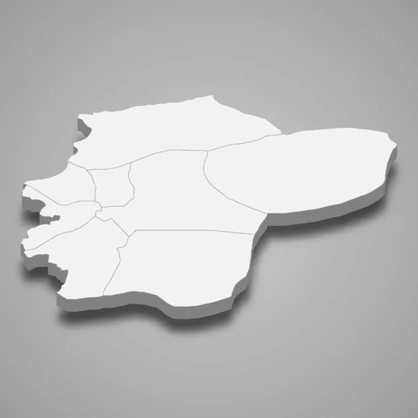 Mapa Isométrico Duzce Una Provincia Turquía Vector Ilustración — Vector de stock