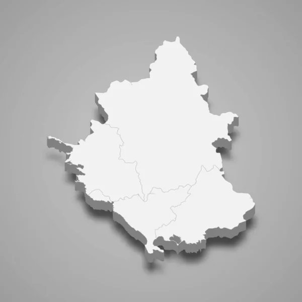 Isometrische Karte Von Epirus Ist Eine Region Von Griechenland Vektorillustration — Stockvektor