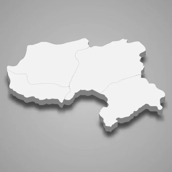 Izometryczna Mapa Hakkari Jest Prowincją Turcji Ilustracja Wektorowa — Wektor stockowy