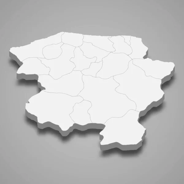 Carte Isométrique Kastamonu Est Une Province Turquie Illustration Vectorielle — Image vectorielle