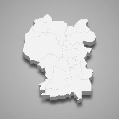 Kuala Lumpur 'un 3d izometrik haritası Malezya' nın bir durumudur.