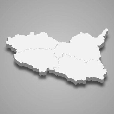 3d izometrik Pardubice haritası Çek Cumhuriyeti 'nin bir bölgesidir.