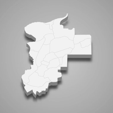 Putrajaya 'nın 3d izometrik haritası bir Malezya eyaletidir.