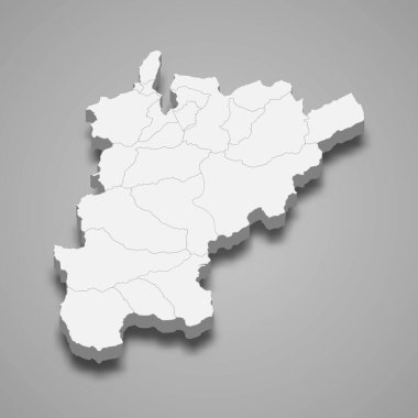 3 boyutlu izometrik Uri haritası, İsviçre kantonudur.