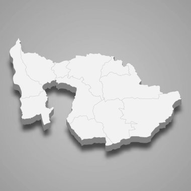 Zug 'un 3d izometrik haritası İsviçre kantonudur.