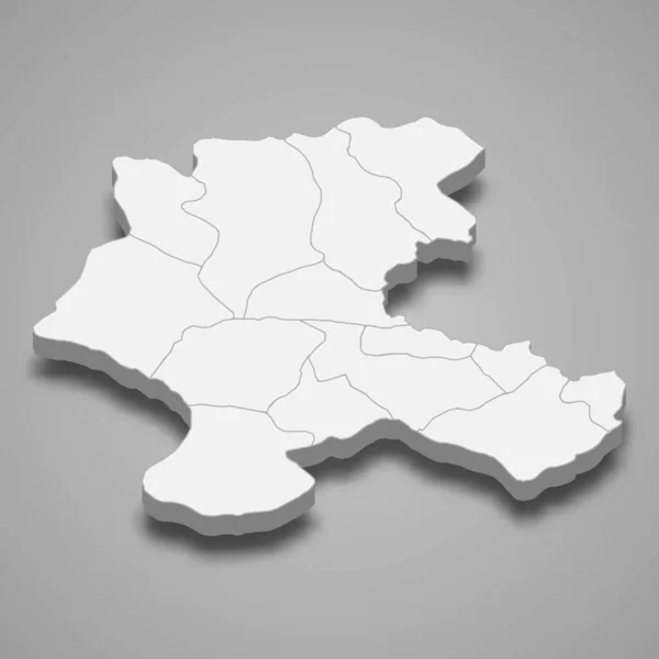Mapa Isométrico Malatya Uma Província Turquia Ilustração Vetorial —  Vetores de Stock