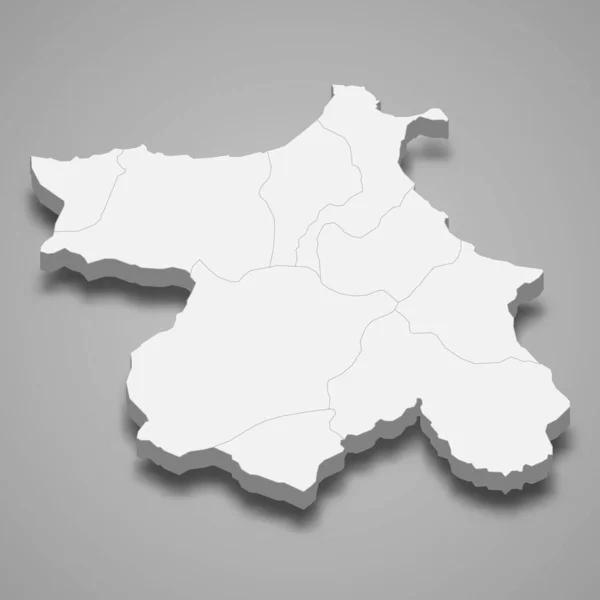 Mapa Isométrico Sinop Uma Província Turquia Ilustração Vetorial — Vetor de Stock