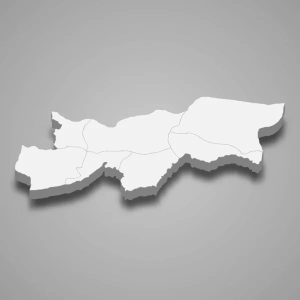 Mapa Isométrico Sirnak Una Provincia Turquía Ilustración Vectorial — Vector de stock