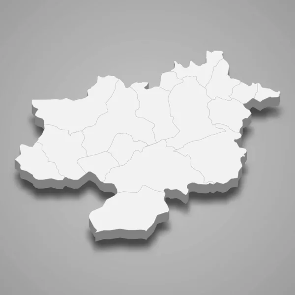 Mapa Isométrico Sivas Una Provincia Turquía Vector Ilustración — Vector de stock