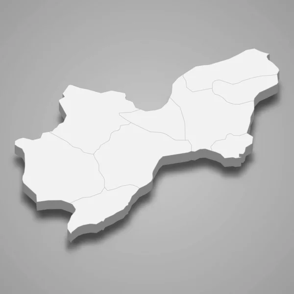Mappa Isometrica Tekirdag Una Provincia Della Turchia Illustrazione Vettoriale — Vettoriale Stock
