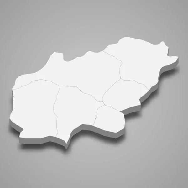 Mapa Isométrico Usak Una Provincia Turquía Ilustración Vectorial — Vector de stock