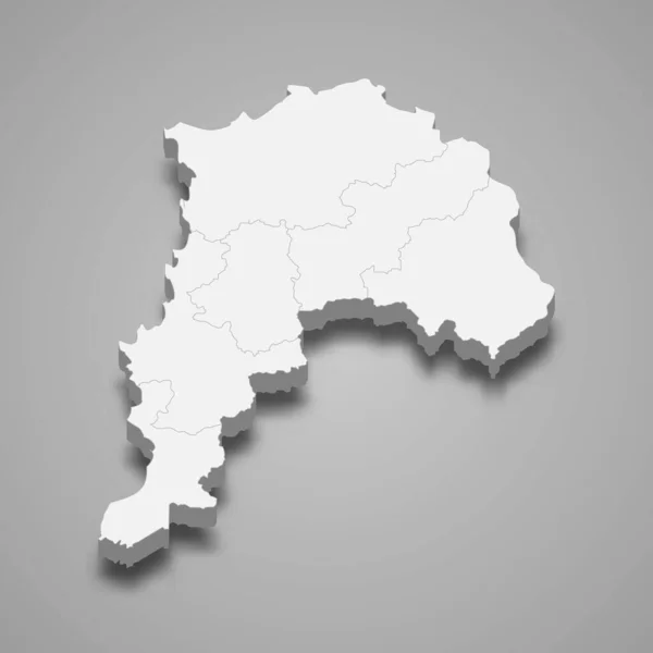 Izometrik Valparaiso Haritası Şili Nin Bir Bölgesidir — Stok Vektör