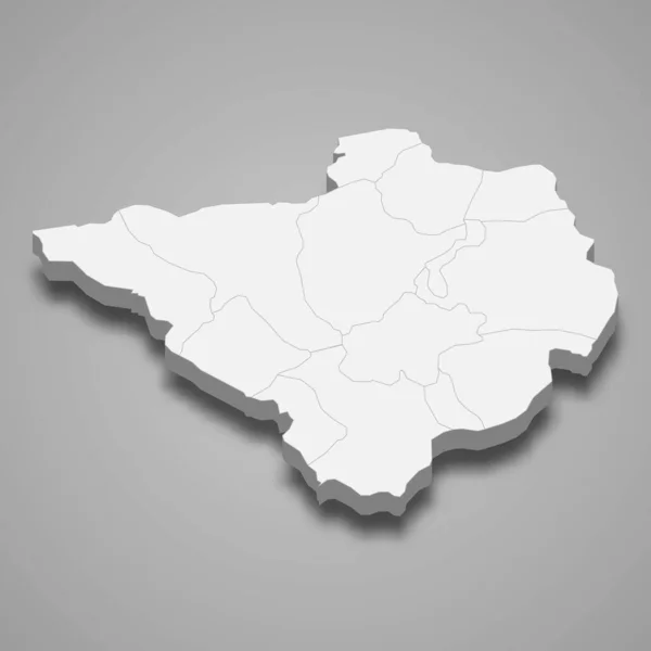 Mappa Isometrica Yozgat Una Provincia Della Turchia Illustrazione Vettoriale — Vettoriale Stock