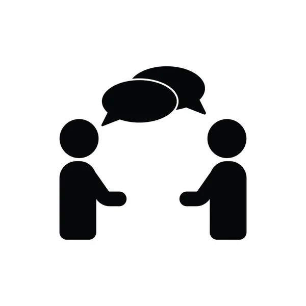 Ikona mluvení lidí. návrh loga diskuse — Stockový vektor