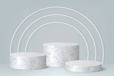 Podyum, Kozmetik Ürün Sunum Model Arkaplanlı 3d minimal sahne