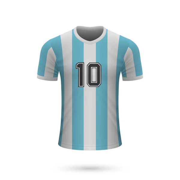 現実的なサッカーシャツアルゼンチン番号10, — ストックベクタ