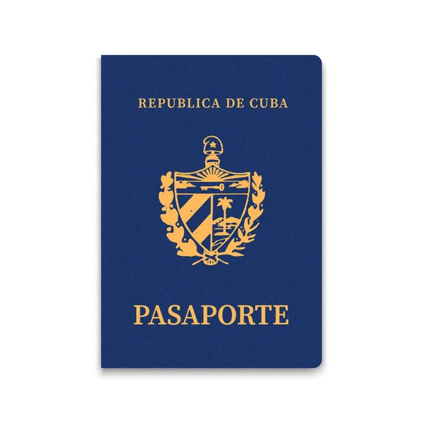 Paspor Kuba Templat Warga Negara Ilustrasi Vektor - Stok Vektor