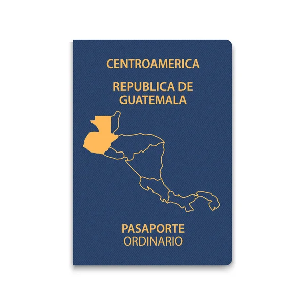 Pas Guatemaly Šablona Občanského Průkazu Vektorová Ilustrace — Stockový vektor