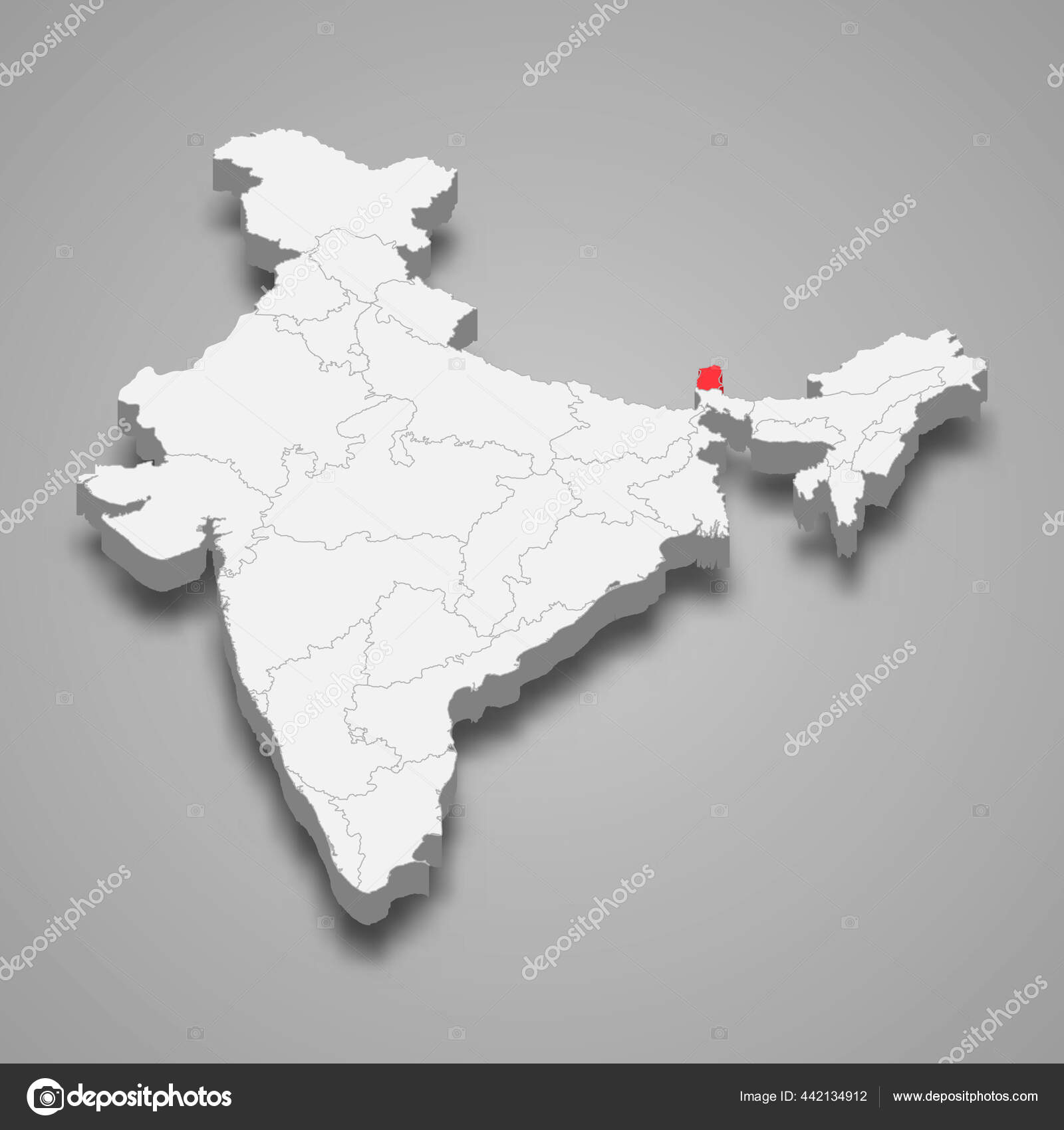Map of india without labels
