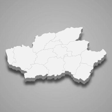 3d izometrik Braga Portekiz 'in bir ilçesidir.