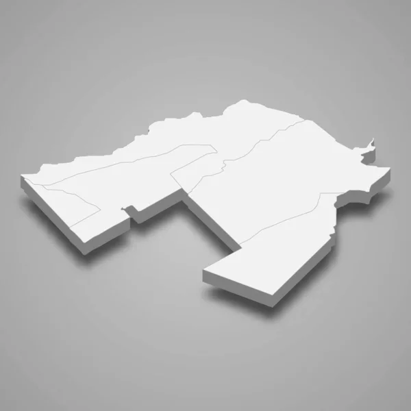 Isometric Map Islamabad Capital Territory Una Provincia Pakistán Vector Ilustración — Vector de stock