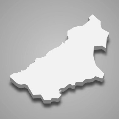 Qasim 3d izometrik haritası, Suudi Arabistan 'ın bir bölgesidir.