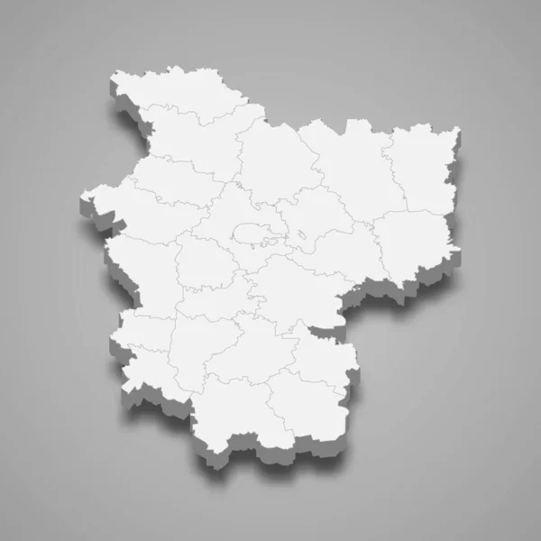 Carte Oblast Minsk Est Une Région Biélorussie Illustration Vectorielle — Image vectorielle