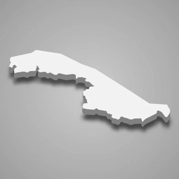 Mapa Isométrico Las Fronteras Del Norte Una Región Arabia Saudita — Vector de stock