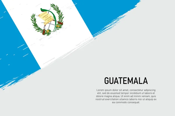 Grunge Estilo Cepillo Trazo Fondo Con Bandera Guatemala Plantilla Para — Archivo Imágenes Vectoriales