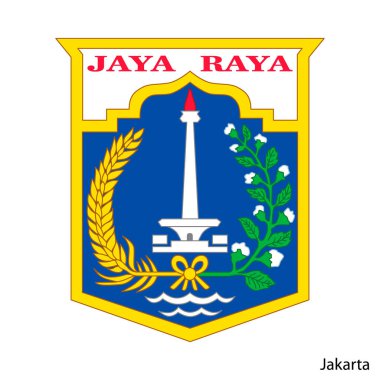 Coat of Arms of Jakarta Endonezya 'nın bir bölgesidir. Vektör heraldik amblem