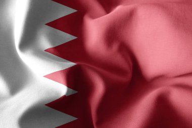 Bahreyn 'in 3D gerçekçi ipek bayrağı