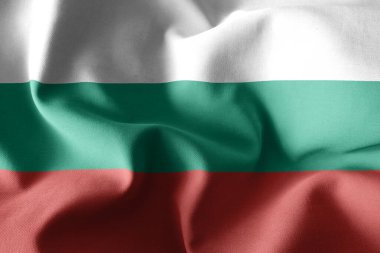 Bulgaristan 'ın 3D gerçekçi ipek bayrağı