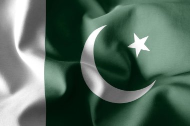 Pakistan 'ın 3D gerçekçi ipek bayrağı