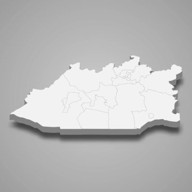 3d izometrik Karaganda Oblastı, Kazakistan 'ın bir bölgesidir.