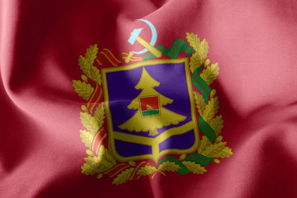 Illustratie Vlag Van Bryansk Oblast Een Regio Van Rusland Wuiven — Stockfoto