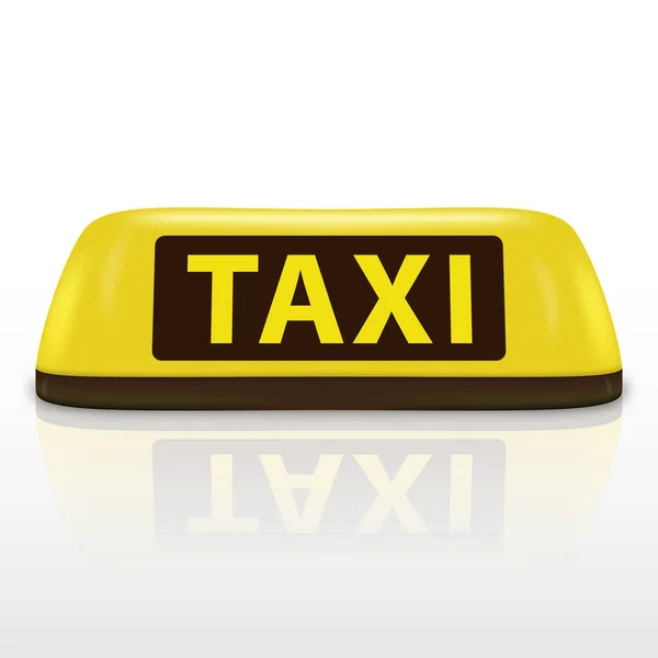 Letrero Techo Taxi Amarillo Icono Servicio Lámpara Luz Aislado — Archivo Imágenes Vectoriales