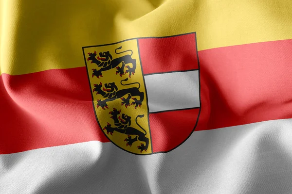 Illustration Flagge Von Kärnten Ist Eine Region Von Österreich Auf — Stockfoto