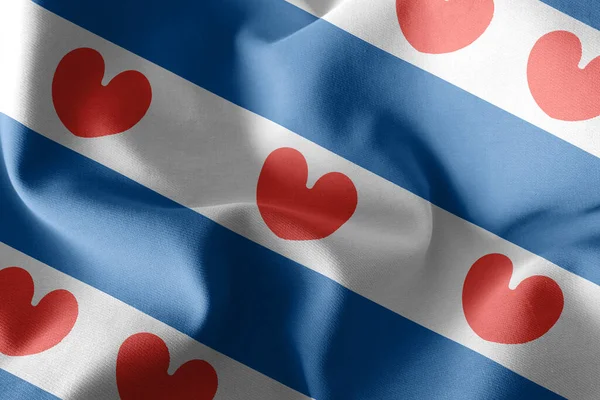 Illustration Flagge Von Friesland Ist Eine Region Der Niederlande Auf — Stockfoto