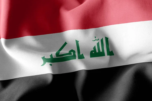 Illustratie Vlag Van Irak Wuiven Wind Vlag Textiel Achtergrond — Stockfoto