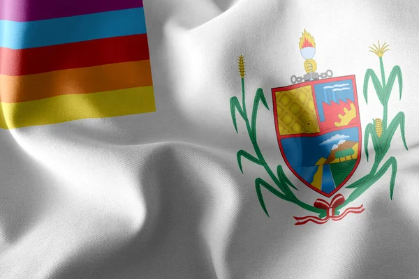 Illustration Flagga Libertad Region Peru Vinka Vind Flagga Textil Bakgrund — Stockfoto