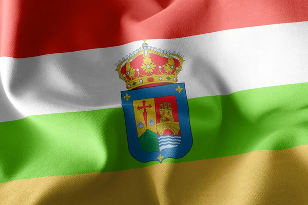Флаг Риохи Иллюстрации Является Регионом Испании Размахивание Текстильном Фоне Флага — стоковое фото