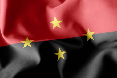 Norte de Santander, Kolombiya 'da bir şehirdir. Rüzgâr bayraklarında sallanan tekstil arka planı