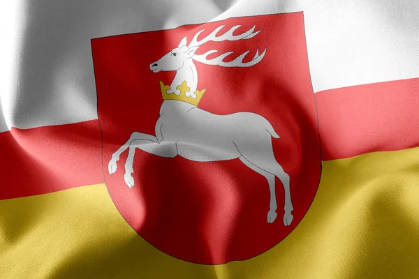 Illustration Flagge Der Woiwodschaft Lublin Ist Eine Region Von Polen — Stockfoto