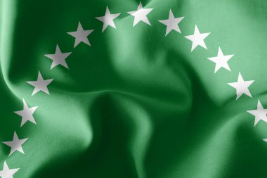 Risaralda, Kolombiya 'da bir şehirdir. Rüzgâr bayraklarında sallanan tekstil arka planı