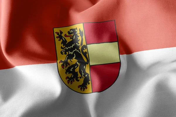 Illustratie Vlag Van Salzburg Een Regio Van Oostenrijk Wuiven Wind — Stockfoto